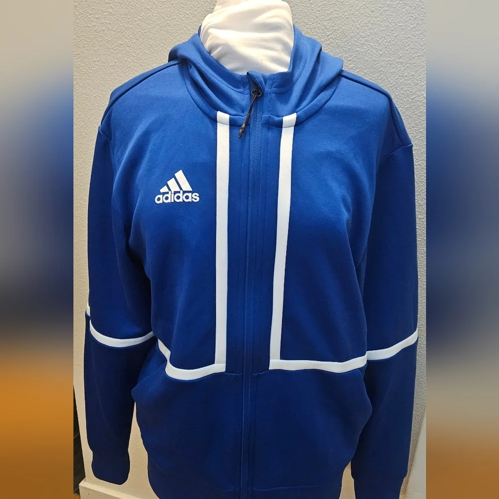 New W Tags Adidas Mens M/Wmns L Under theLight Full Zip Jacket Royal Blue White